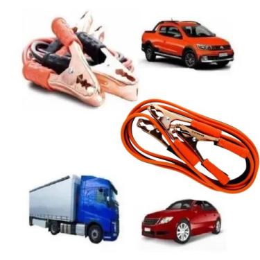 Imagem de Cabo De Carga Bateria Chupeta Emergência Caminhão Carro 2m 500a Transf