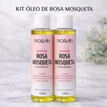 Imagem de Kit 2 Óleo de Rosa Mosqueta 120ml Porán Original  Estrias, Cicatrizes,