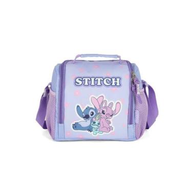 Imagem de Lancheira Escolar Infantil Térmica Stitch Luxcel LA50093SC, Roxo