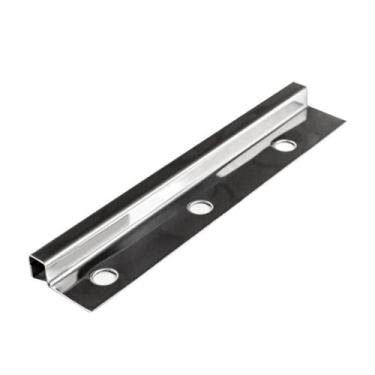 Imagem de Listelo U c/ Base Aço Inox New Ponta Grossa - 10mmx10mmx2ml, Polido