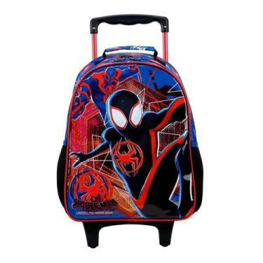 Imagem de Mochila Escolar Infantil com Rodinhas Spider Man 11680 Azul - Xeryus -
