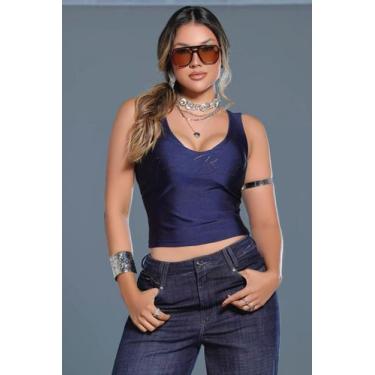 Imagem de Blusa Sexy Feminina Pitbull Lançamento Ref 86589, Azul, P