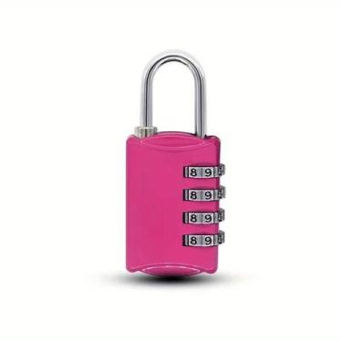 Imagem de Cadeado Com Senha 4 Dígitos Segurança Mala Mochila - Genérico, Rosa