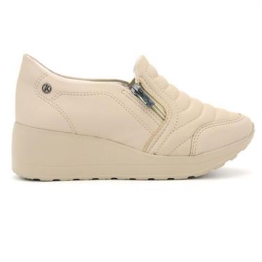 Imagem de Tenis Feminina Kolosh Original Flatform Ziper Meia Pata 418, 37, Bege