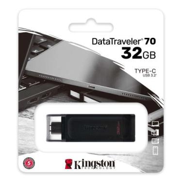 Imagem de Pen Drive Kingston DataTraveler 70 DT70 32gb USB-C 3.2