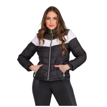 Imagem de Jaqueta Puffer Bobojaco  Blusa Feminina Com Bolsos Casaco  - AR7 Moda,