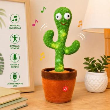 Imagem de Cacto Dançante Toca Musica Dança Imita Falante Led E Usb - UNIVERSE AL