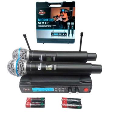 Imagem de Microfone Sem fio Multi Frequencia Duplo Bastao JWL U-685