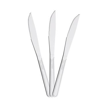 Imagem de Kit 6 Facas para Churrasco Búzios 4" Aço Inox Tratamento Térmico Uso Doméstico Prata Tramontina