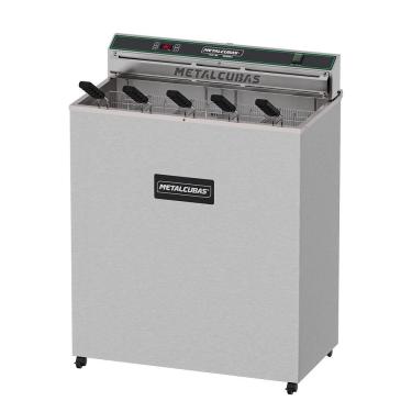 Imagem de Fritador Elétrico Pedestal FOE 30 P 5 Cestos 30L Somente Óleo 10000W 220V Aço Inoxidável Metalcubas
