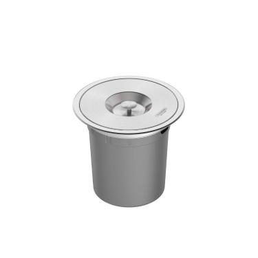 Imagem de Lixeira de Embutir Clean Around 5L Aço Inox com Balde Plástico Abertura Manual Cinza Tramontina