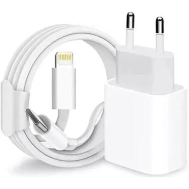 Imagem de Carregador Turbo 20W + Cabo para USB-C Compatível com Iphone 11 12 13 