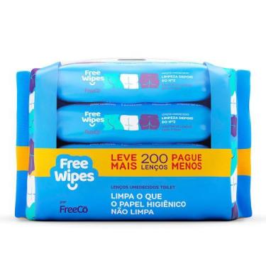 Imagem de Lenços Umedecidos Free Wipes FreeCô Limpeza para o Nº2 200 Unidades Le
