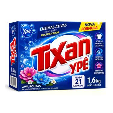 Imagem de Lava Roupas em Po Tixan Ype Primavera 1,6Kg Limpeza Profunda e Perfume Duradouro