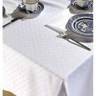 Imagem de Toalha de mesa jacquard requinte ii liso 1,40m x 2,10m tj 5796 branco 