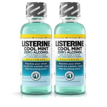 Imagem de Enxaguante bucal VOZRO Cool Mint sem álcool 95 ml, pacote com 2