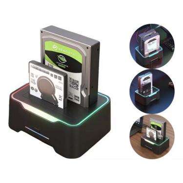 Imagem de Dock Station Usb C Usb 3.1 Hd 3.5" 2,5 Ssd Sata 3 40Tb Clone - Mercada
