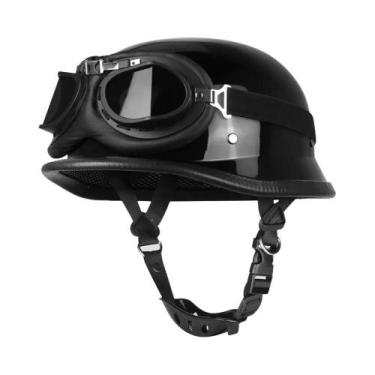Imagem de Capacete Retro Para Motocicleta Certificado Pelo DOT, Equipamento Para