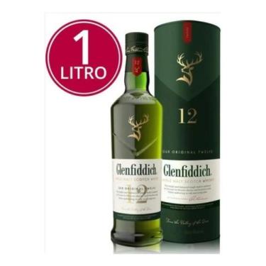 Imagem de Whisky Glenfiddich 12 Anos Single Malt Original 1 Litro Escocês Premiu