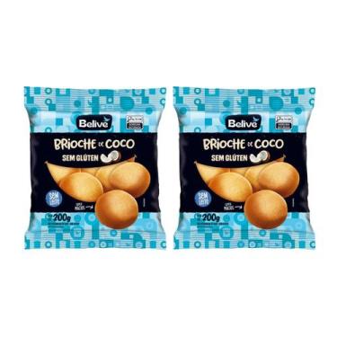 Imagem de Kit Pão Doce Brioche Coco Sem Glúten Sem Leite - Belive 2 Unidades 200