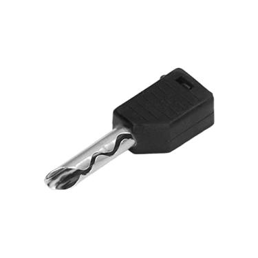 Imagem de Plugues banana, latão niquelado Conectores empilháveis ​​ABS resistentes à corrosão para consoles de jogos para computadores(Preto)