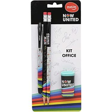 Imagem de Kit Escolar, Molin, Now United, Caneta, Lápis, Borracha e Apontador, Multicor, 30815