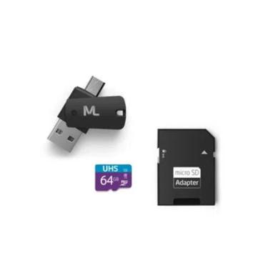 Imagem de Kit 4 em 1 Cartao de Memoria, Adaptador USB Dual Drive e Adaptador sd 128GB Multilaser MC153