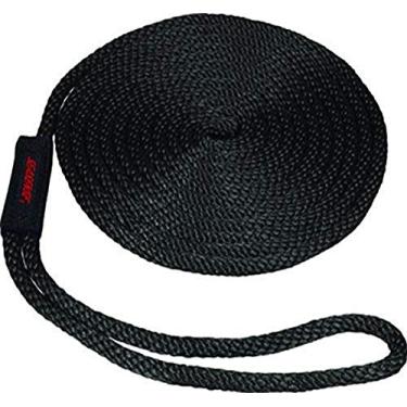 Imagem de SeaSense Linha de ancoragem MFP Solid Braid com protetor de chafe, 1,2 cm x 6,3 m, preta