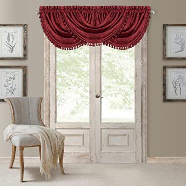 Imagem de Elrene Home Fashions 20863ELR Antonia Blackout Rod Bolso/Painel de cortina de janela, Rouge, Valance