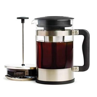 Imagem de Primula Cafeteira 2 em 1 French Press Cold Brew One, alça confortável, garrafa de vidro durável, tamanho perfeito, 6 xícaras, aço inoxidável