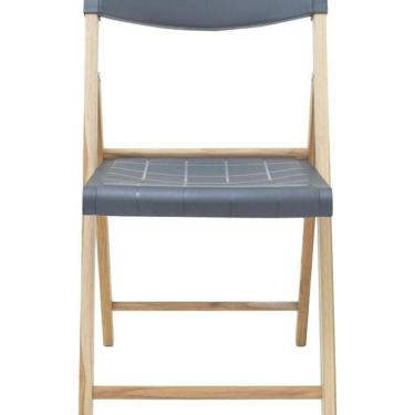 Imagem de Cadeira De Madeira Tramontina Dobrável Grafite 13797052