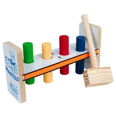 Imagem de Jogo Educativo  Bate Martelo - Bate Pinos Em Madeira