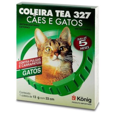Imagem de Coleira Tea 327 Antipulgas e Carrapatos Gatos Konig 