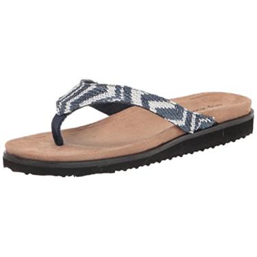 Imagem de Easy Street Stevie Sandália feminina, Tecido de ráfia azul marinho/branco, 6 Wide