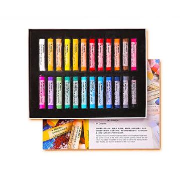 Imagem de YYMIYU Pastéis de giz de cor suave para artistas profissionais, 24 cores