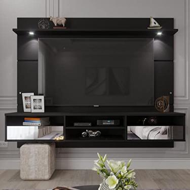 Imagem de Home Suspenso Para Tv Até 60 Polegadas com Led e Gavetas Angra - Preto - Mirarack Móveis
