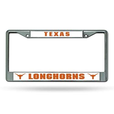 Imagem de Moldura de placa de licença NCAA Texas Longhorns padrão cromado