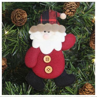 Imagem de Kit 12 Enfeites Árvore De Natal Pendente Papai Noel 14,5cm