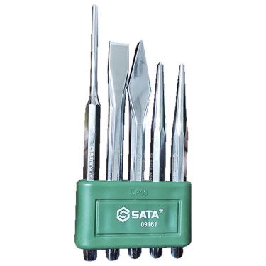 Imagem de Jogo Saca Pinos Talhadeira Punção Aço 05 Peças Sata St09161S