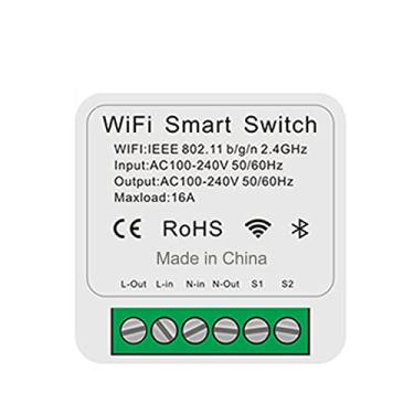 Imagem de Wifi 16A MINI Interruptor inteligente Supporte Controle de 2 vias Timer Wireless Switch mart Home Automation Compatível com Alexa Google Home