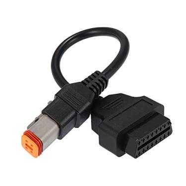 Imagem de Motoforti Cabo adaptador de scanner de diagnóstico 4 pinos para OBD2 para Harley Davidson Motorbike OBDII 16 pinos a 4 pinos para leitura de informações de diagnóstico do scanner