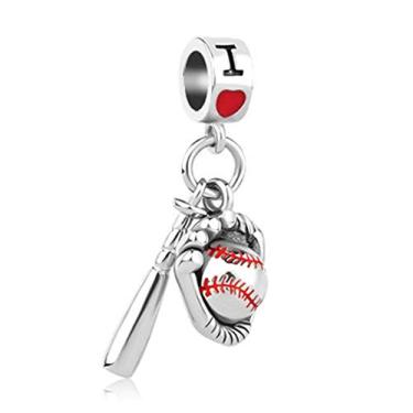 Imagem de JewelryHouse I Love Berloques esportivos de beisebol