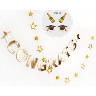 Imagem de PapaKit Faixa de festa de decoração de guirlanda de estrelas de glitter e festa de decoração de estrelas de festa | Promoção de noivado de aposentadoria de formatura