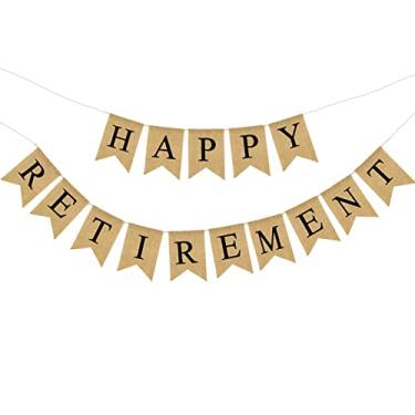 Imagem de CROWNOS Faixa de aposentadoria Happy Retirement para decoração de festa de aposentadoria