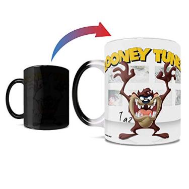 Imagem de Morphing Mugs Looney Tunes Caneca de cerâmica Tazmanian Devil (Taz), preta