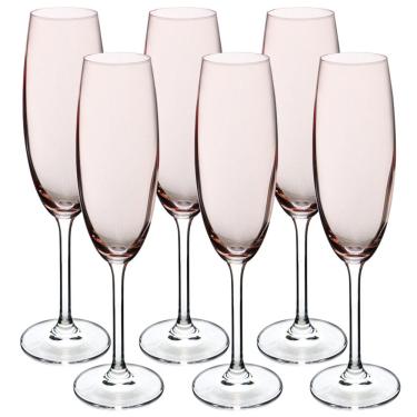 Imagem de Conjunto de Taças para Champanhe Bohemia Gastro 220ml Rosa Millennial - 6 Peças