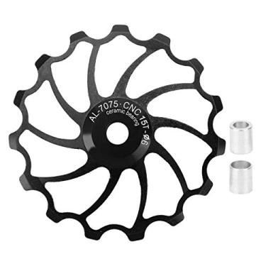 Imagem de VGEBY Derailleur Pulley, 15T Mountain Bike Rear Pulley Aluminium Alloy Ceramic Bearing Derailleur Pulley(Black)