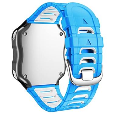 Imagem de HAZELS Pulseira de silicone para Garmin Forerunner 920XT Pulseira de relógio esportivo de corrida ciclismo de natação treinamento (cor: azul celeste)