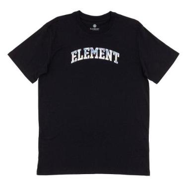 Imagem de Camiseta Element College Logo Masculina Preto