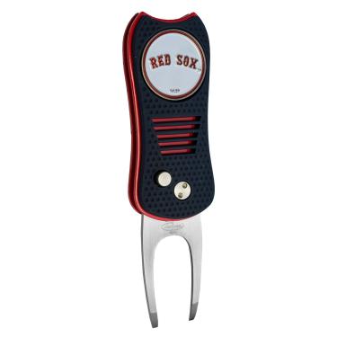 Imagem de Team Golf Ferramenta de Divot MLB Boston Red Sox com Marcador Magnético Dupla Face, Apresenta Design patenteado de Ponta Única Causa Menos Danos ao Verde, Mecanismo Switchblade, One Size